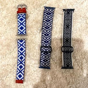 Three Apple Watch wrist bands